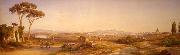 View of Rome from Via Trionfale, close to the Madonna del Rosario convent. unknow artist